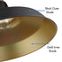 Farmhouse Semi Flush Mount Ceiling Light Black and Gold
